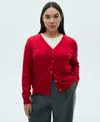 Mango Women's Mulberry Silk Blend Ribbed Cardigan Sweater In Red