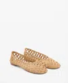 Mango Natural Fibre Ballerina Flats Medium Brown In Medium Brown