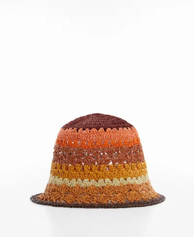 Mango Women's Natural Fiber Bucket Hat In Multi
