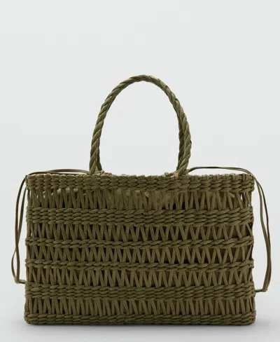 Mango Women's Natural-fiber Tote Bag In Brown