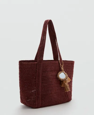 Mango Women's Natural-fiber Tote Bag In Pink
