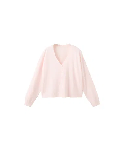 Mango Women's Nekkon V-neck Long-sleeve Cardigan In Pastel Pink