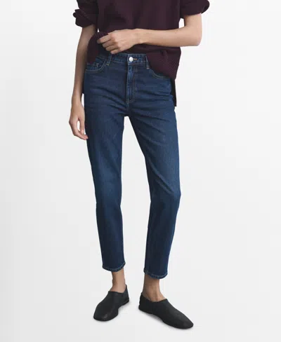 Mango Women's New Mom Comfort High-rise Jeans In Blue
