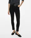 Mango Newisa Skinny Jeans In Black Denim