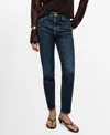 Mango Women's Newmom Comfort High-rise Jeans In Blue