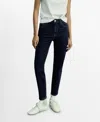 Mango Newmom Comfort High Waist Straight Leg Jeans In Open Blue