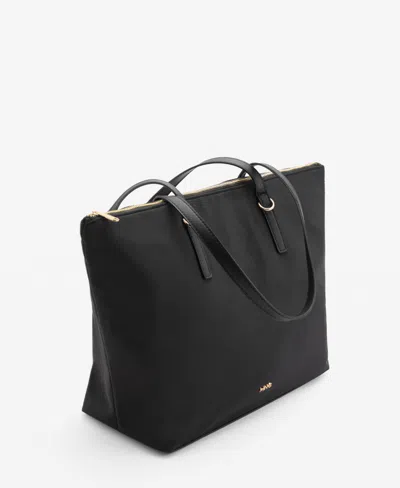 Mango Women's Nylon Shopper Bag In Black