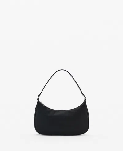 Mango Women's Nylon Shoulder Bag In Black