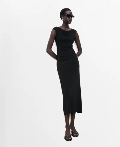 Mango Women's Open Back Dress In Black