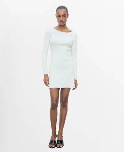 MANGO WOMEN'S OPEN-BACK KNITTED DRESS