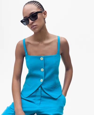 MANGO WOMEN'S OPEN BACK SUIT VEST
