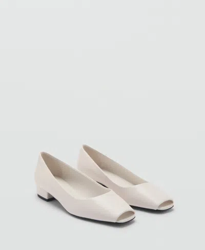 MANGO WOMEN'S OPEN-TOE LEATHER SHOES