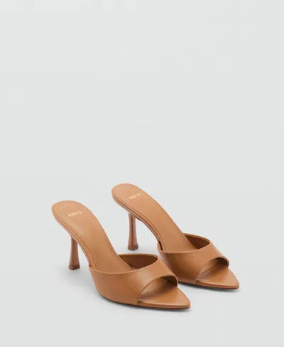 Mango Women's Open-toed Heeled Sandals In Medium Brown