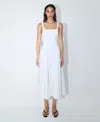 Mango A-line Dress With Open Back In White