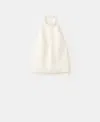 Mango Open Back Halter Top In Neutral