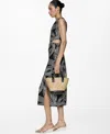 Mango Women's Openings Detail Printed Dress In Black