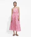 Mango Printed Dress With Openings Pink In Pink