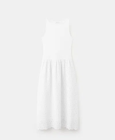 Mango Women's Openwork Embroidery A-line Dress In Purple
