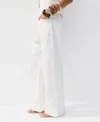 Mango Denim Vest With Openwork Embroidery In White