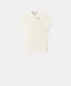 Mango Women's Openwork Knit Top In White