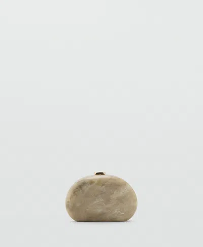 Mango Women's Oval Clutch Bag In Gray