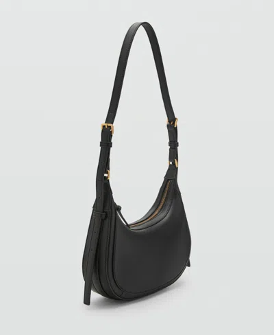 Mango Women's Oval Shoulder Bag In Black