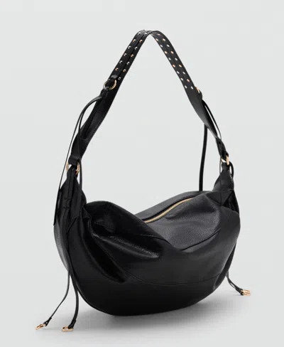 Mango Women's Oval Shoulder Bag In Black