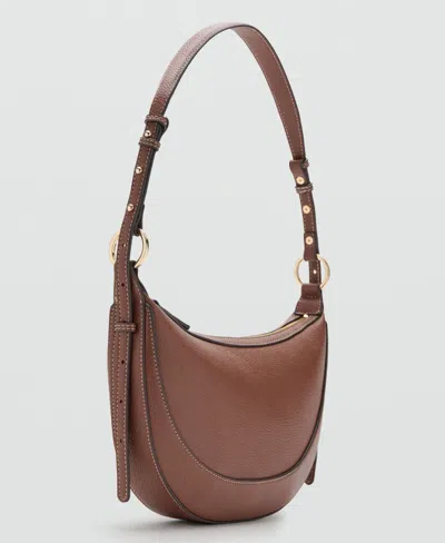 Mango Women's Oval Shoulder Bag In Brown