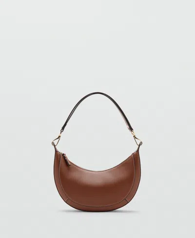 Mango Women's Oval Shoulder Bag In Brown