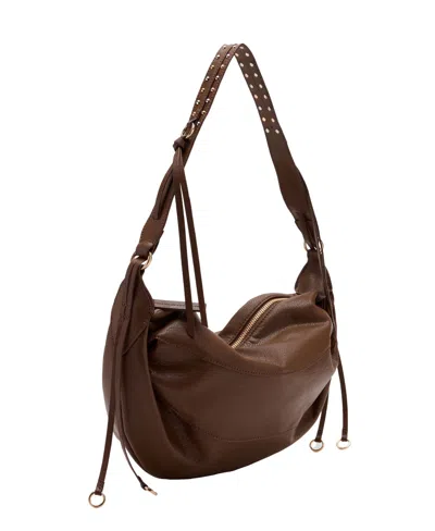 Mango Women's Oval Shoulder Bag In Leather