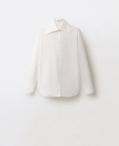 Mango Women's Oversize Cotton Shirt In Off White