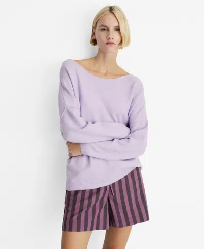 Mango Women's Oversize Knit Sweater In Lavender