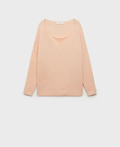 Mango Women's Oversize Knit Sweater In Light Pink