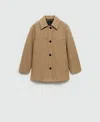 Mango Women's Oversize Wool Coat In Medium Brown