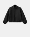 Mango Women's Oversized Bomber Jacket In Black
