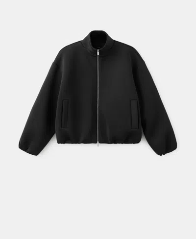 Mango Women's Oversized Bomber Jacket In Black