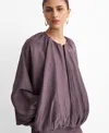 Mango Oversized Bomber Jacket Purple In Purple