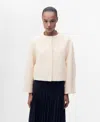 Mango Oversize Fringe Cotton Jacket In Neutral