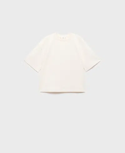 Mango Women's Oversized Cotton T-shirt In White