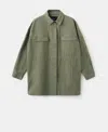 Mango Oversize Parka In Green