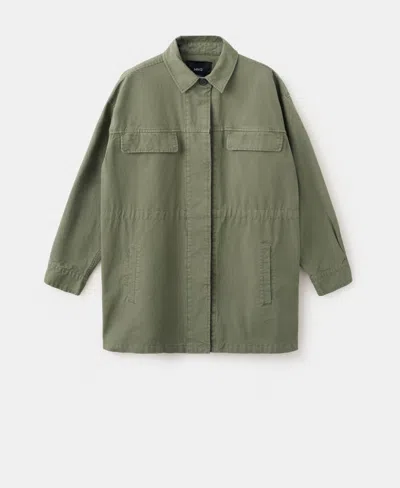 MANGO WOMEN'S OVERSIZED DENIM PARKA