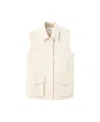 Mango Oversize Denim Vest In Neutral
