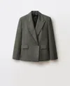 Mango Women's Oversized Double-breasted Suit Jacket In Neutral