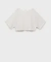 Mango Women's Oversized Fine-knit Sweater In White