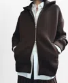 Mango Women's Oversized Hooded Jacket In Brown