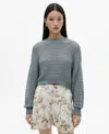Mango Women's Oversized Openwork Knit Sweater In Sky Blue