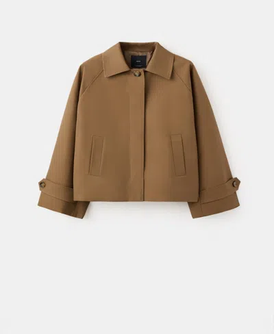 Mango Women's Oversized Short Trench Coat In Brown
