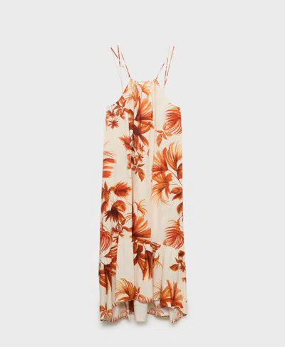 Mango Palm Halter Sundress In Brown