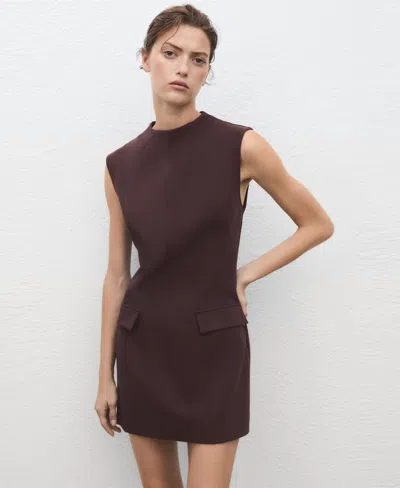 MANGO WOMEN'S PATCH POCKETS SHORT DRESS