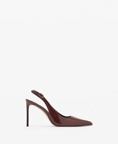 Mango Women's Patent Heeled Shoes In Brown